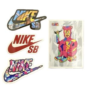 Urban Skateboarding Stickers Nike Logos - Lot of 4